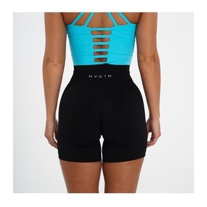 NVGTN Black Solid Pro Shorts